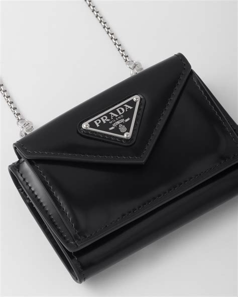 prada card holder with shoulder strap|Prada wallets women on sale.